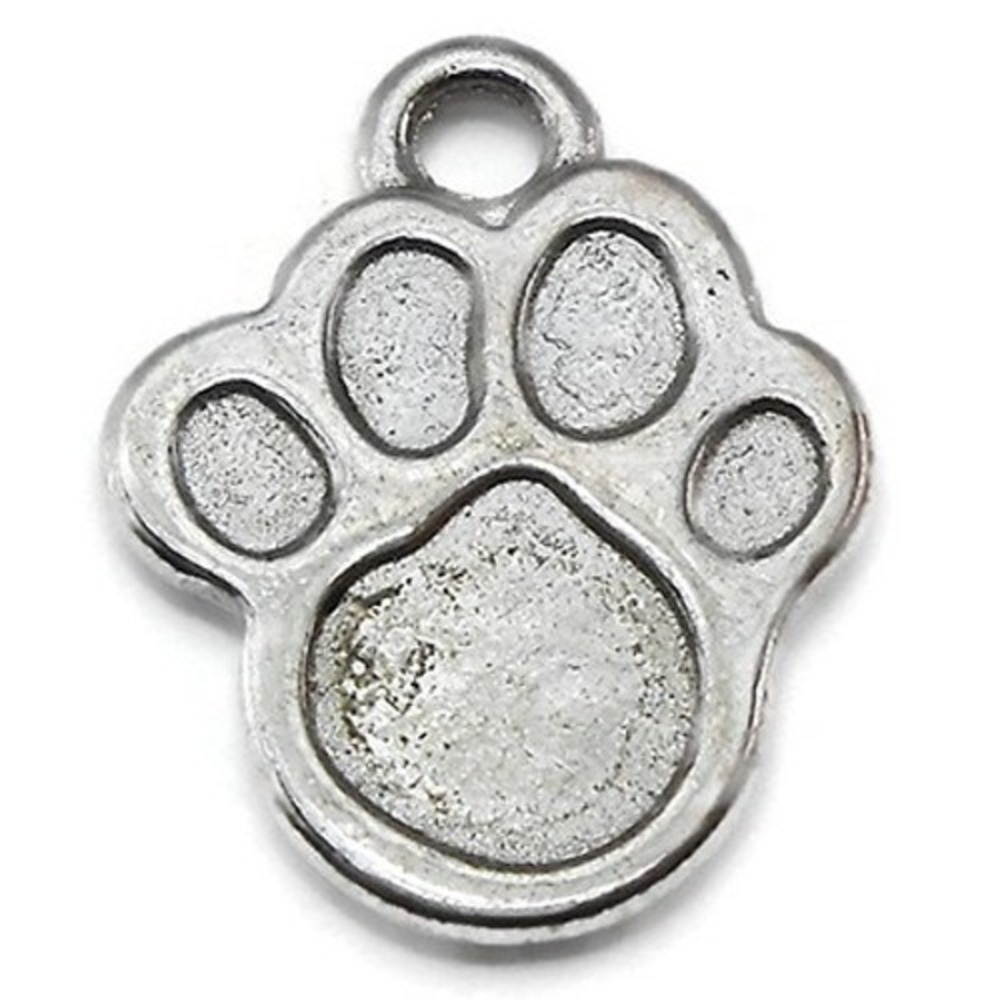 4pcs‎ Paw Print Charms animal dog cat jewelry making supplies